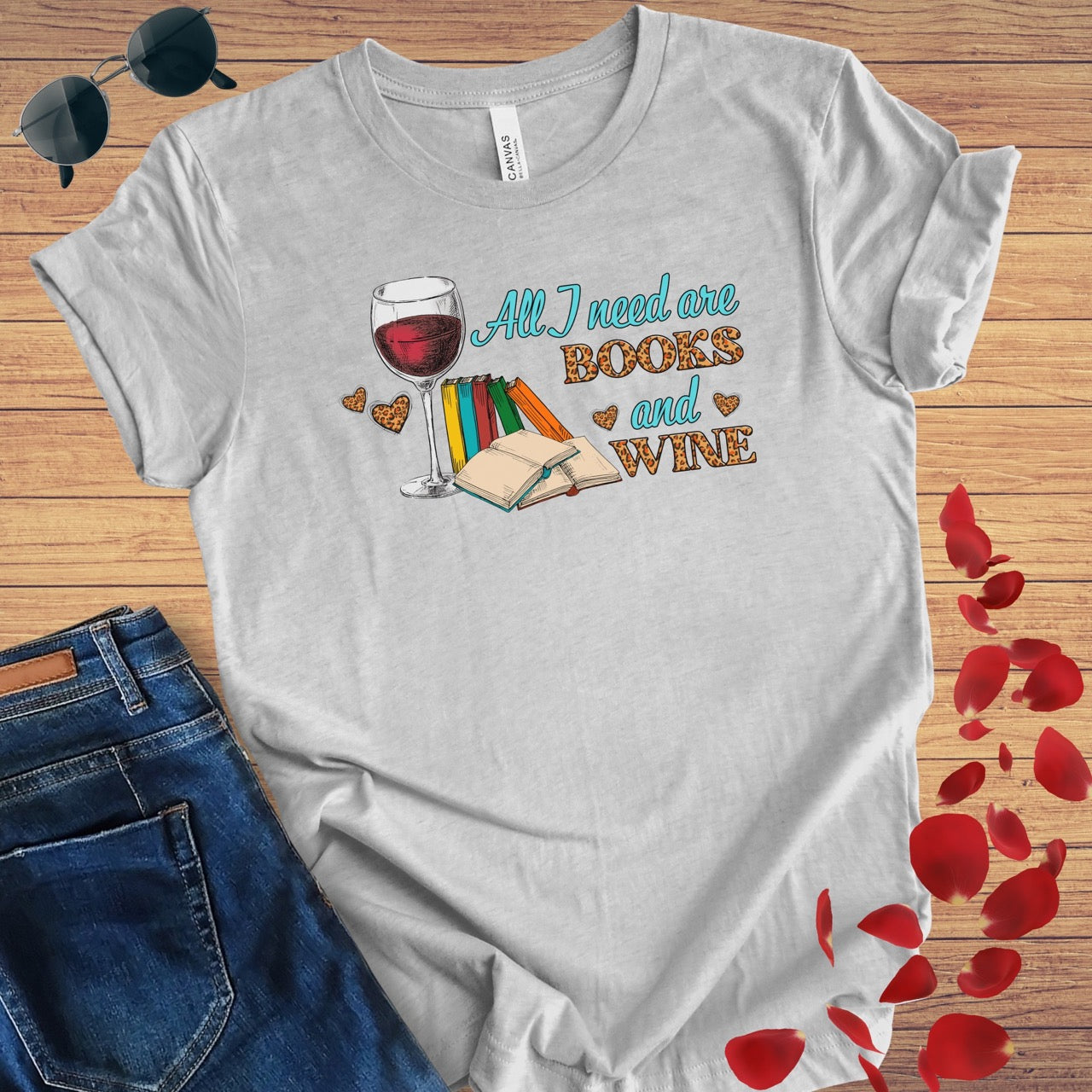 Wine & Books T-Shirt