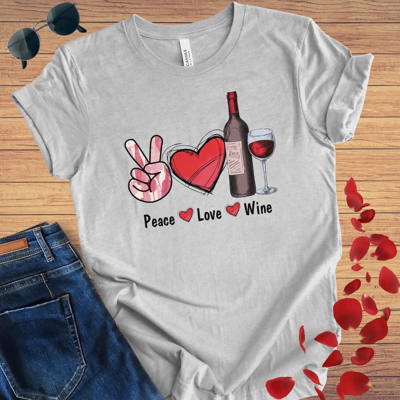 Peace Love Wine T-Shirt