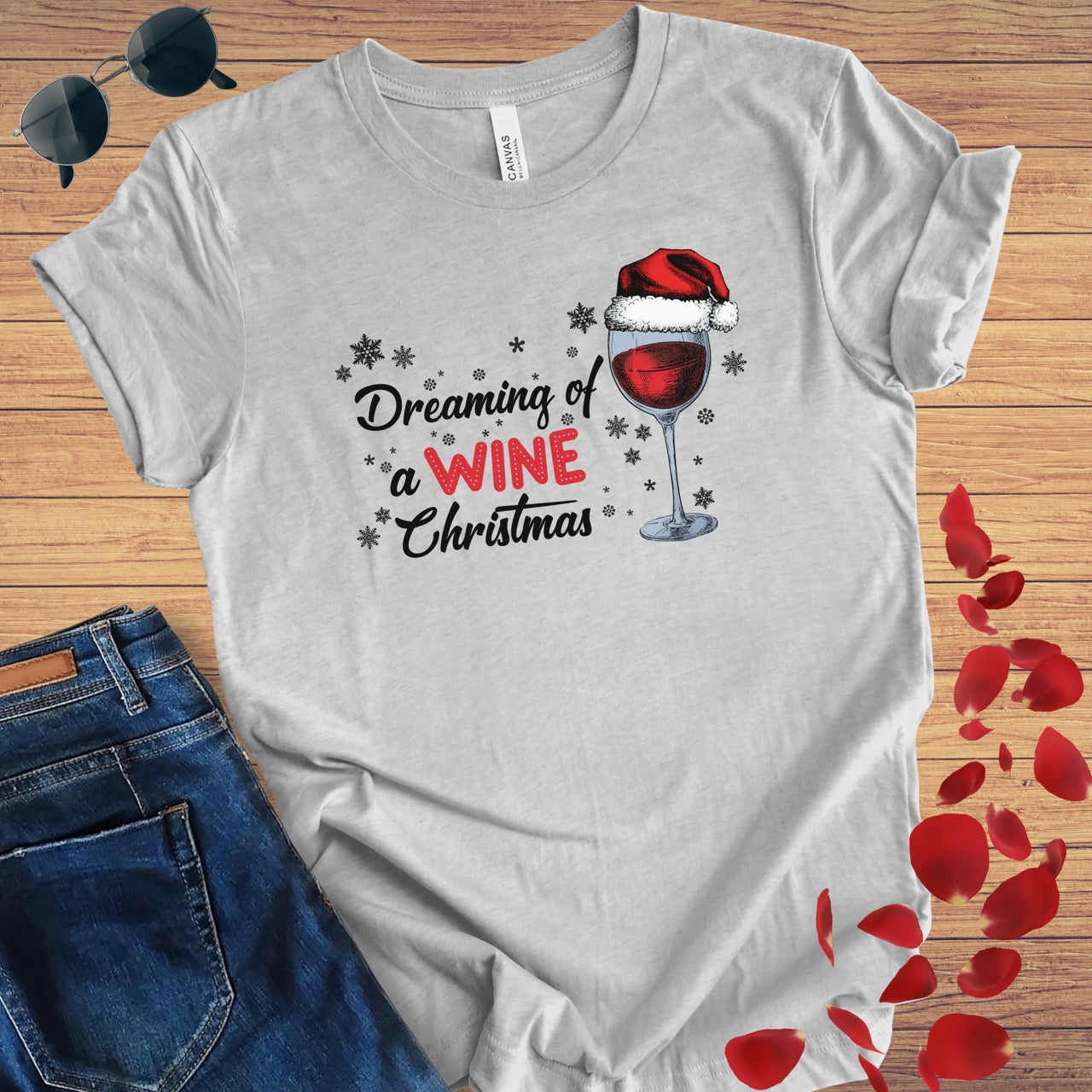 Dreaming Of A Wine Xmas T-Shirt