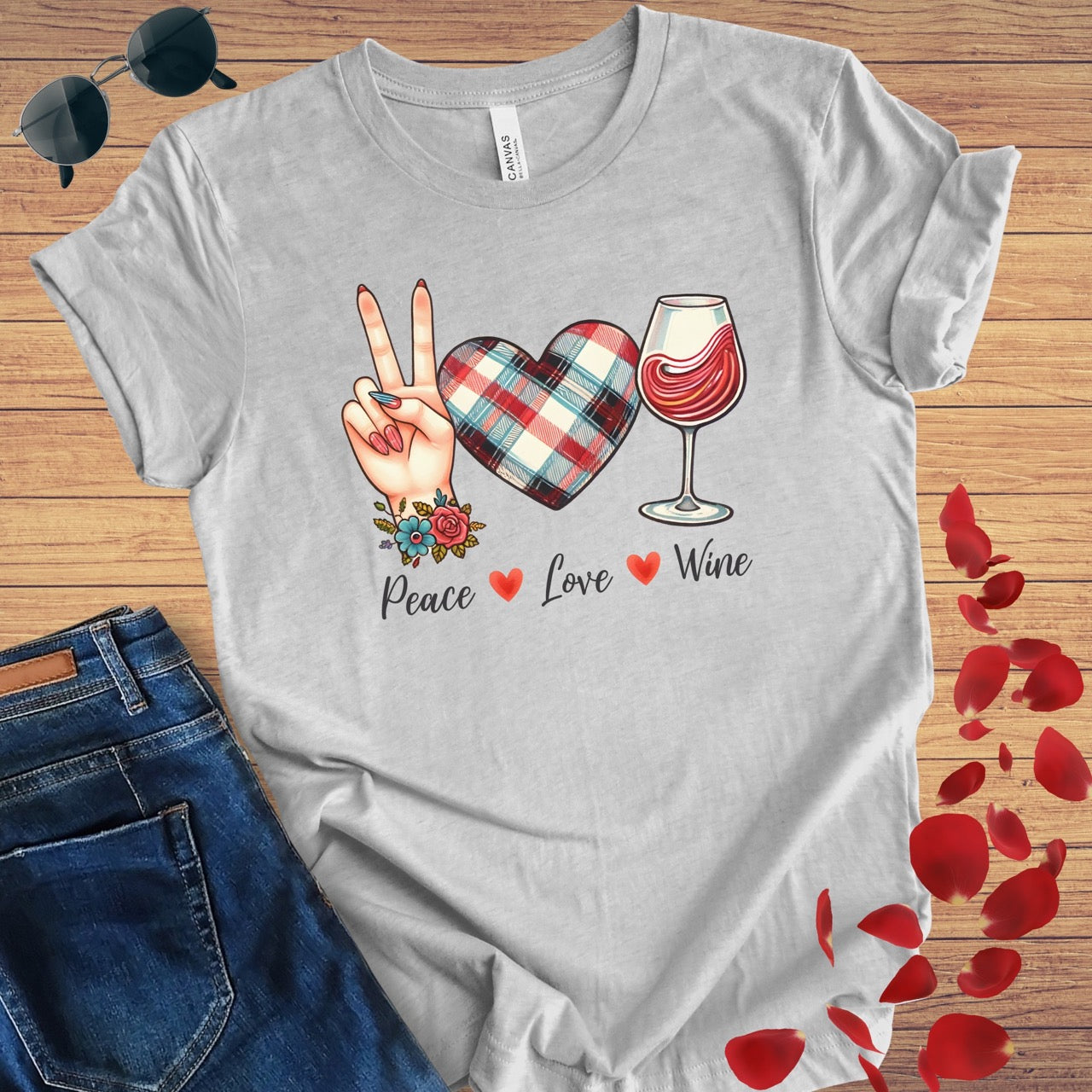 Peace Love Wine T-Shirt