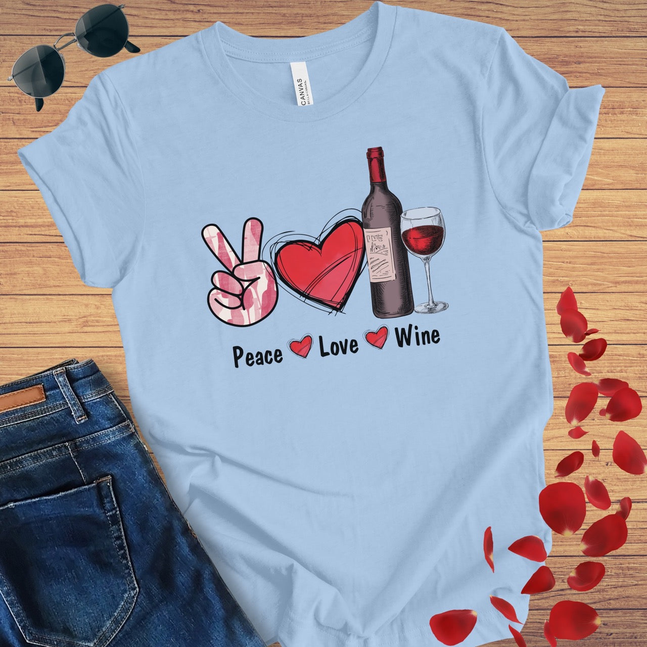 Peace Love Wine T-Shirt