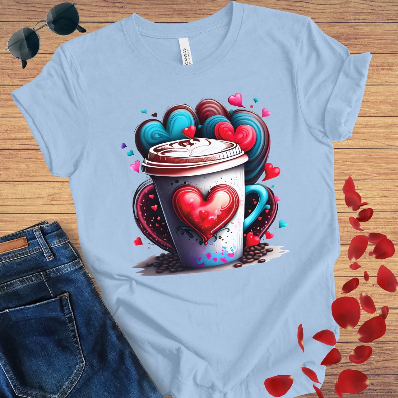 Heart Coffee Cup T-Shirt