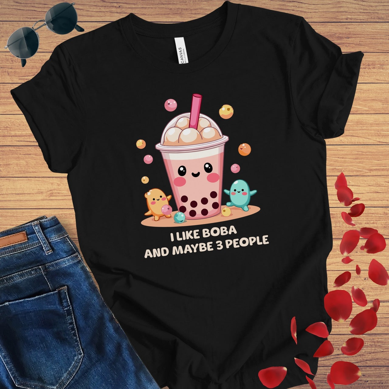 I Like Boba And 3 People T-Shirt