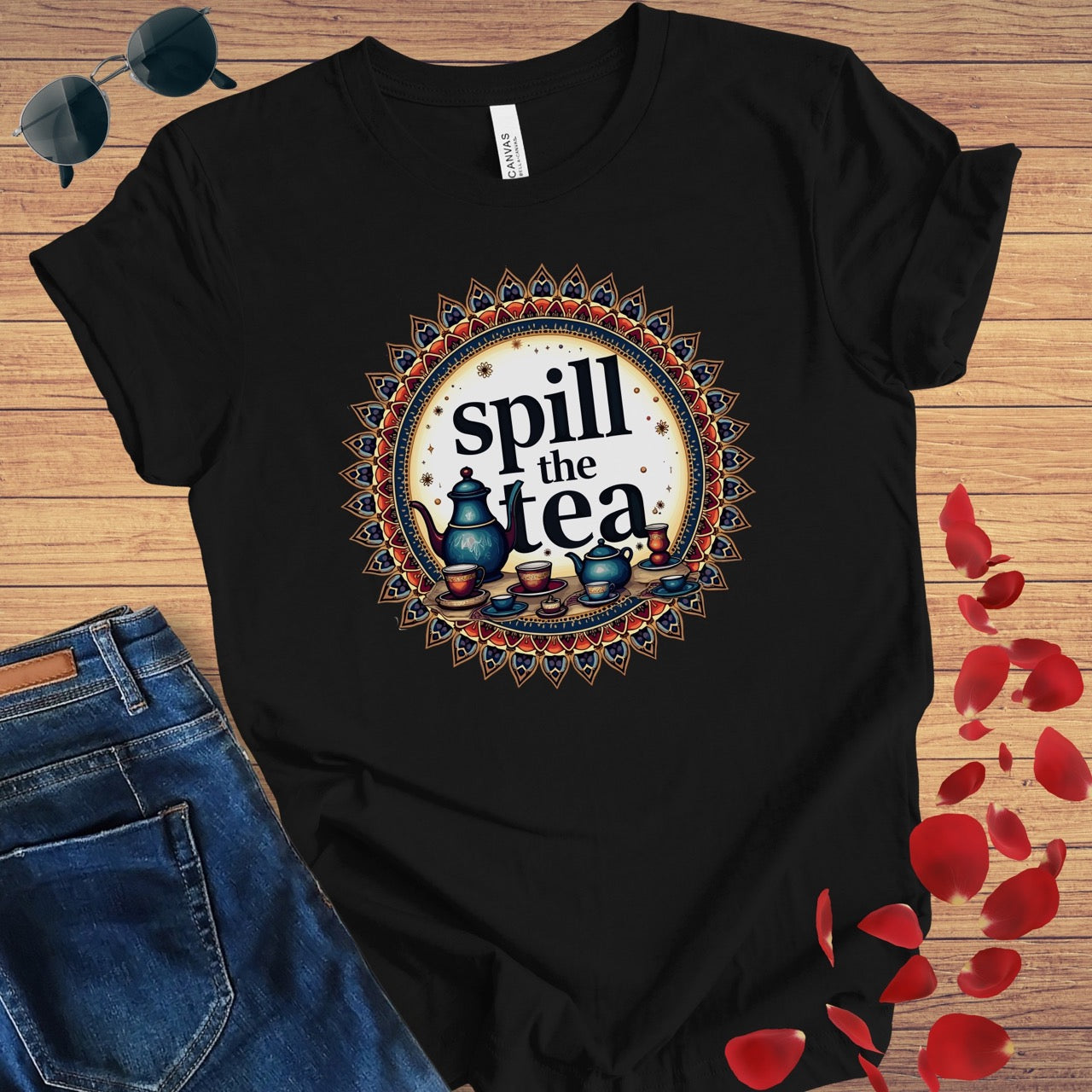 Spill The Tea Mandala T-Shirt