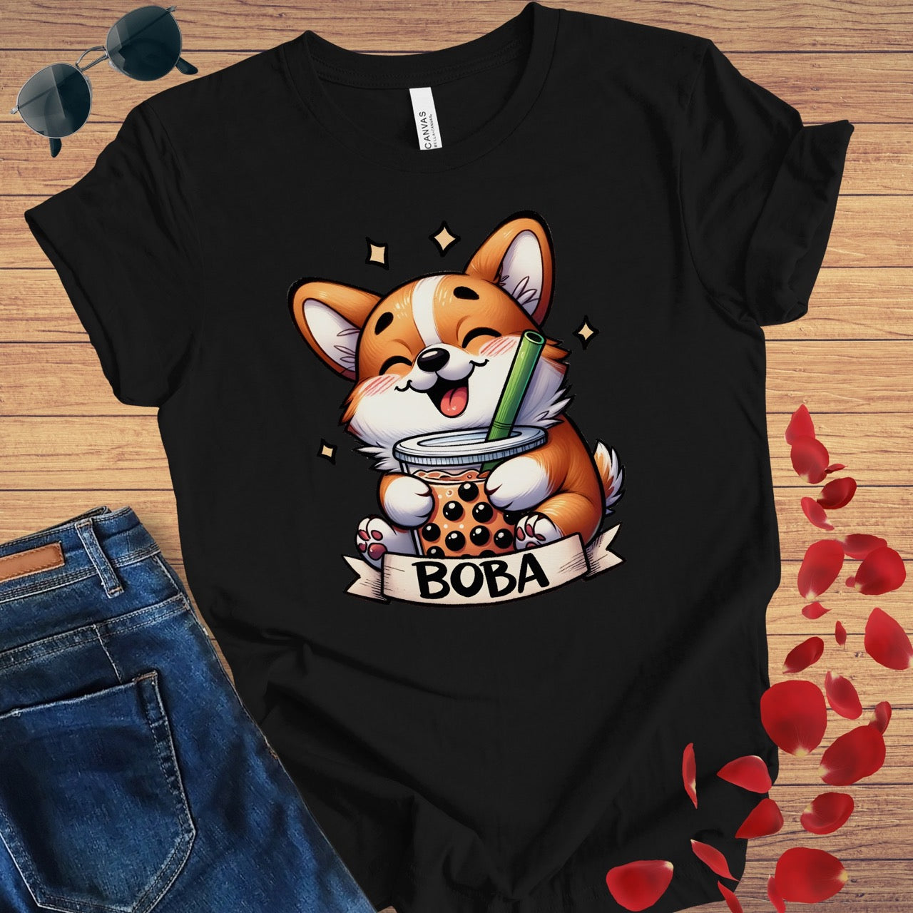 Boba Corgi T-Shirt