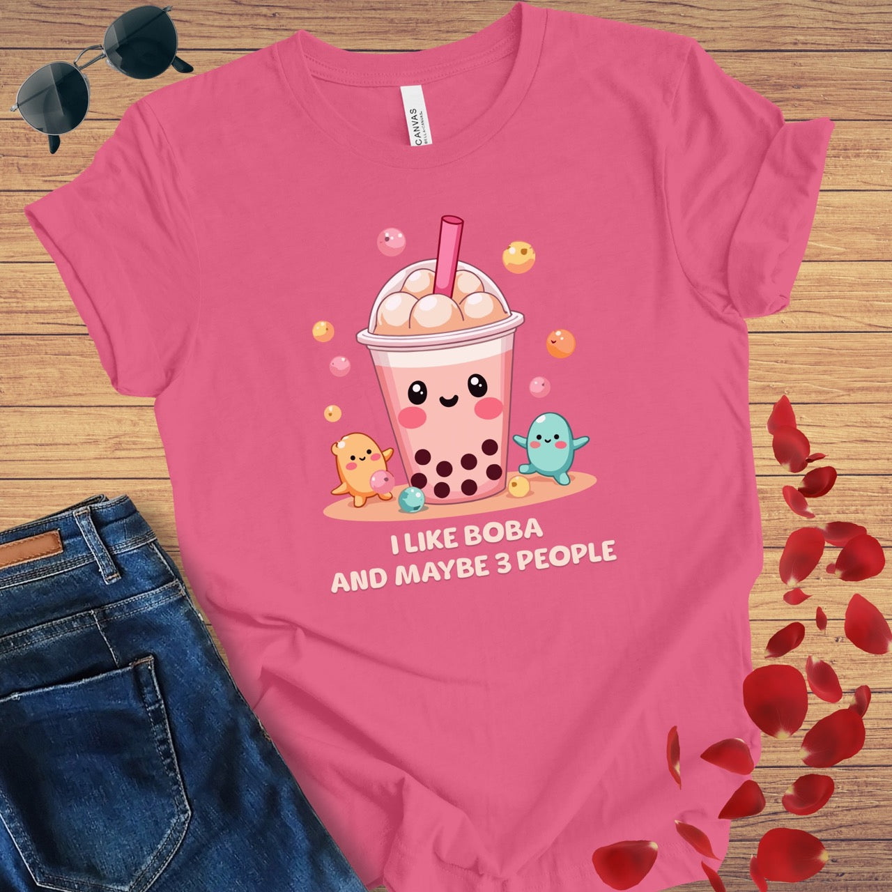 I Like Boba And 3 People T-Shirt