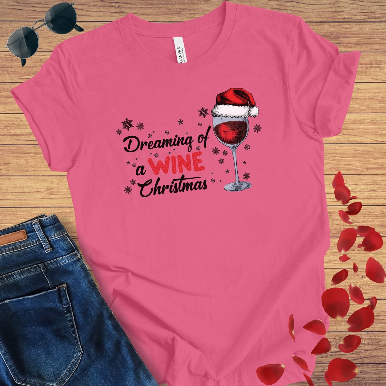 Dreaming Of A Wine Xmas T-Shirt