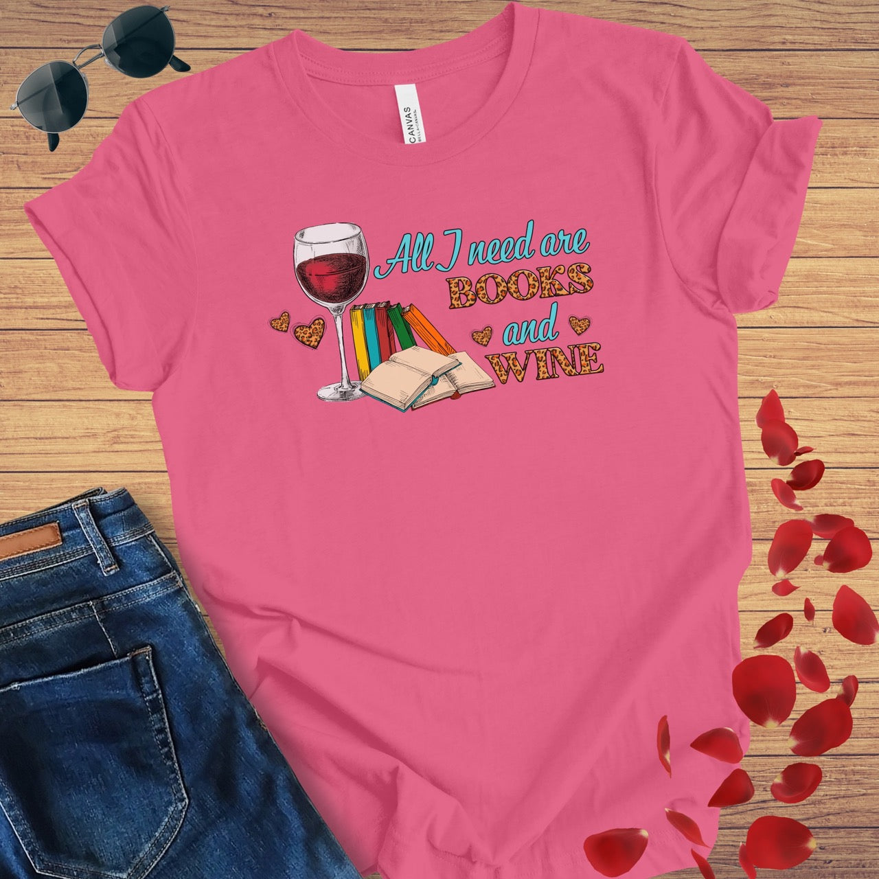 Wine & Books T-Shirt