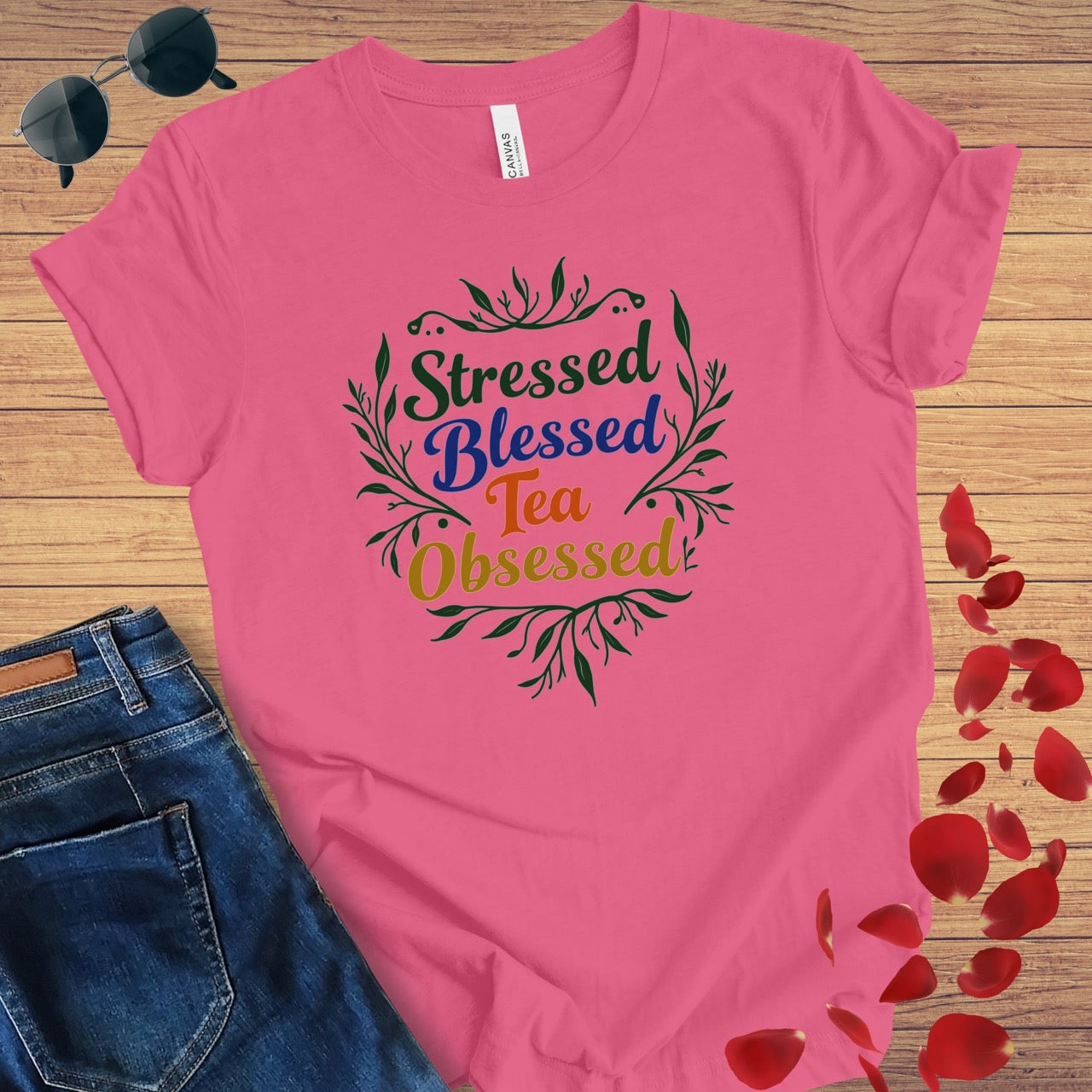 Stressed Blessed Tea Obsessed T-Shirt