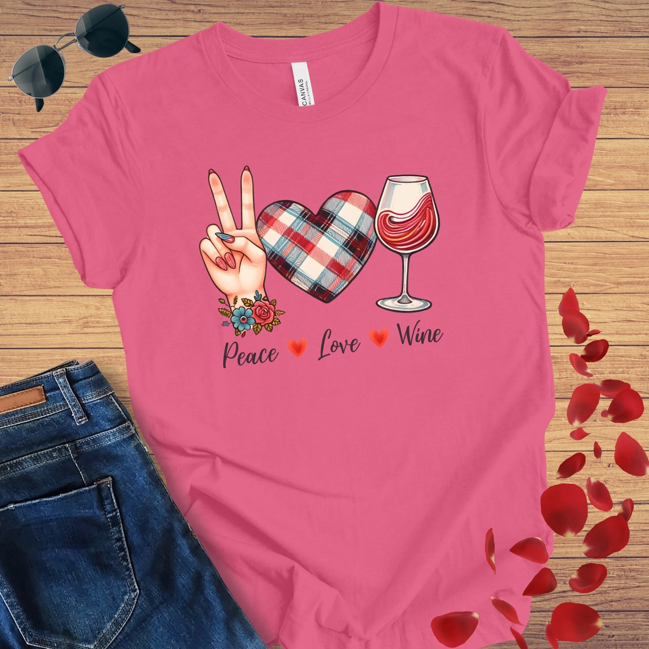 Peace Love Wine T-Shirt