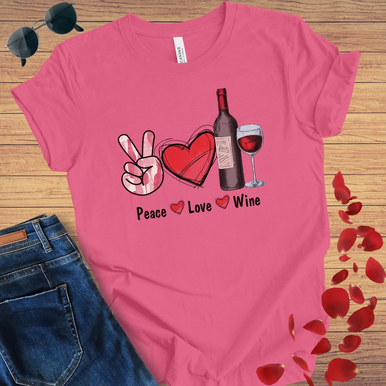 Peace Love Wine T-Shirt