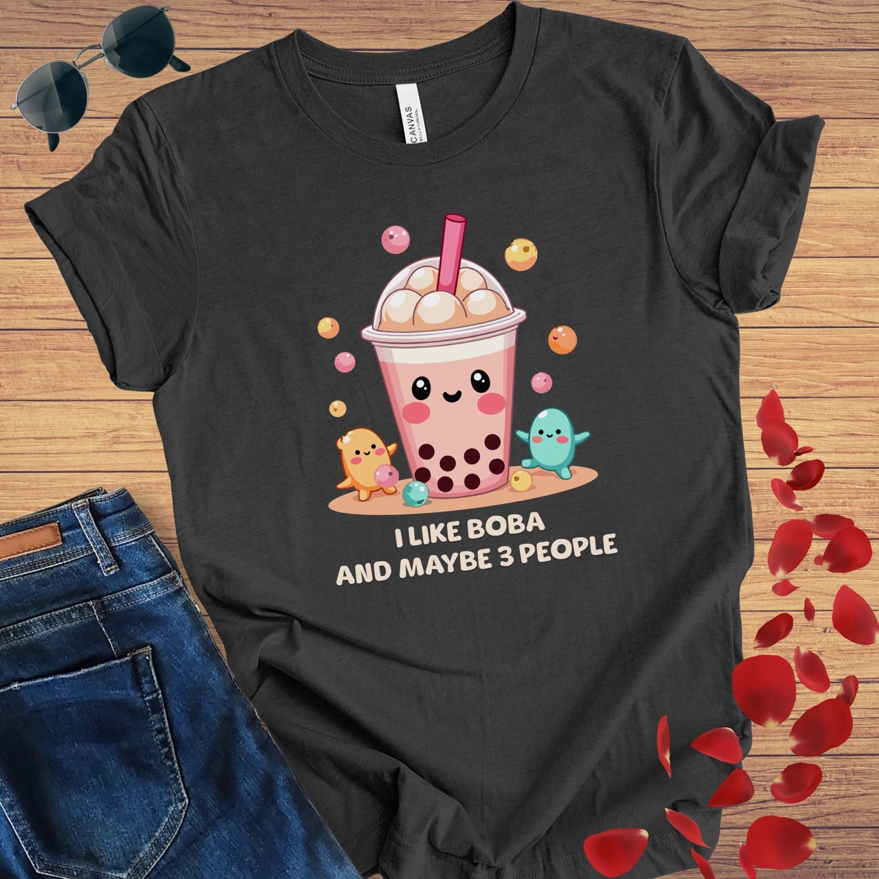 I Like Boba And 3 People T-Shirt