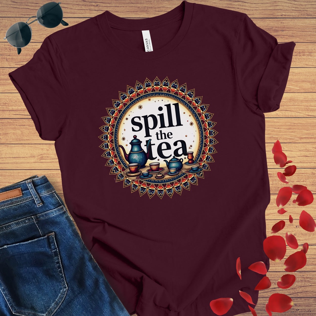 Spill The Tea Mandala T-Shirt