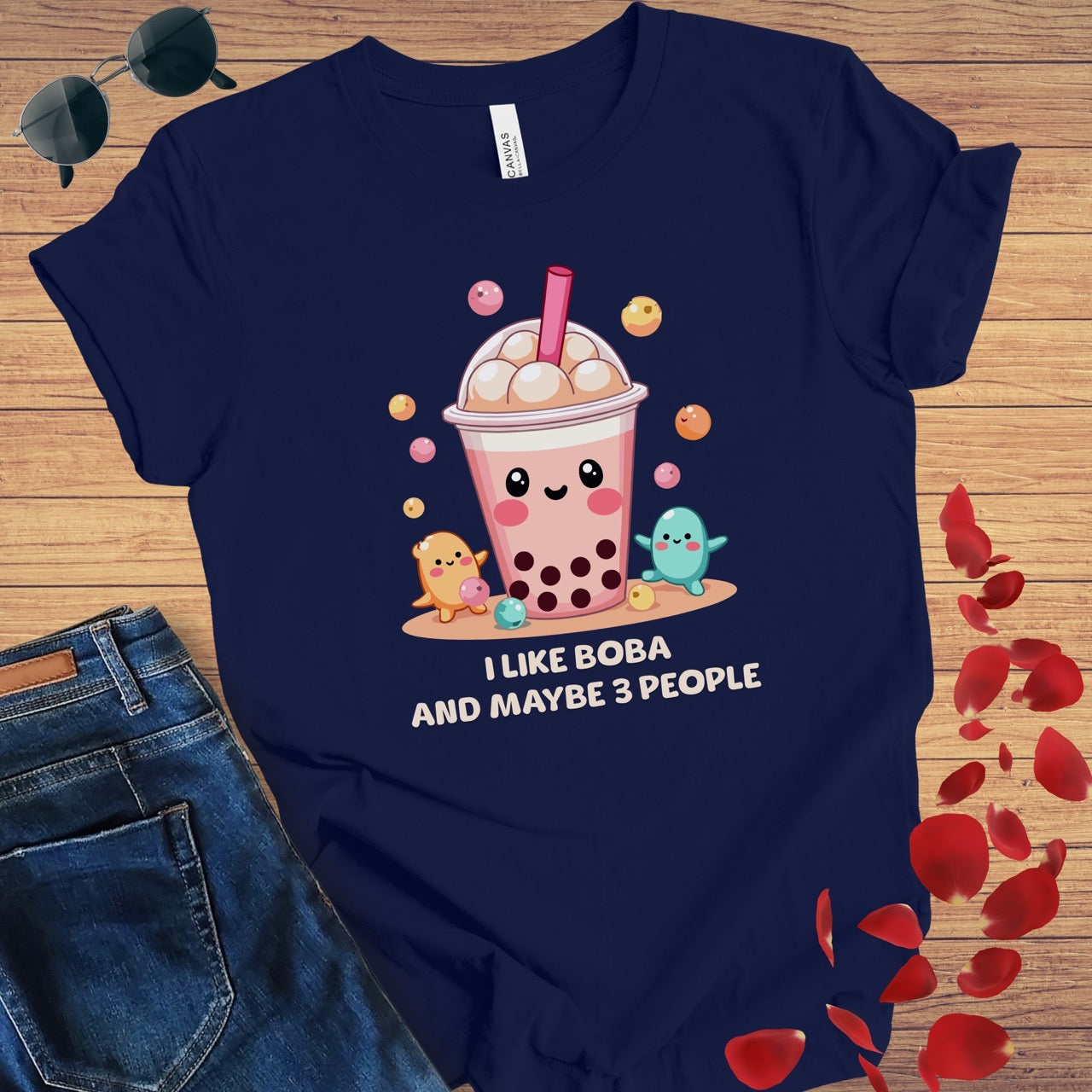 I Like Boba And 3 People T-Shirt