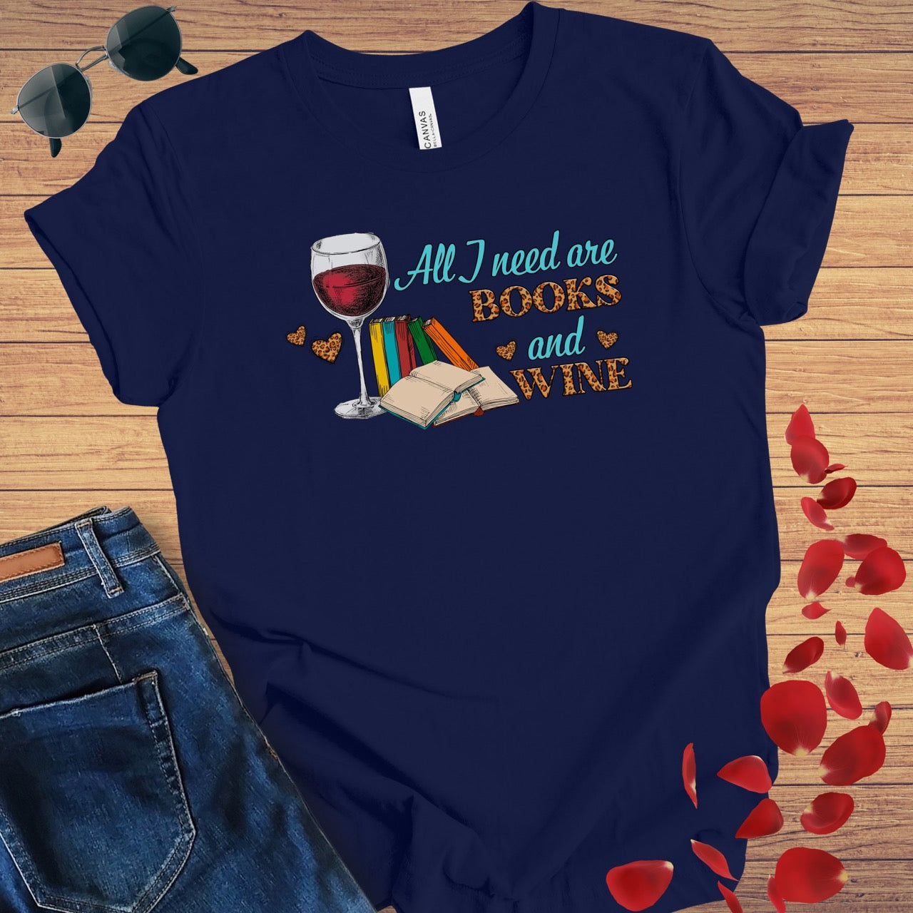 Wine & Books T-Shirt