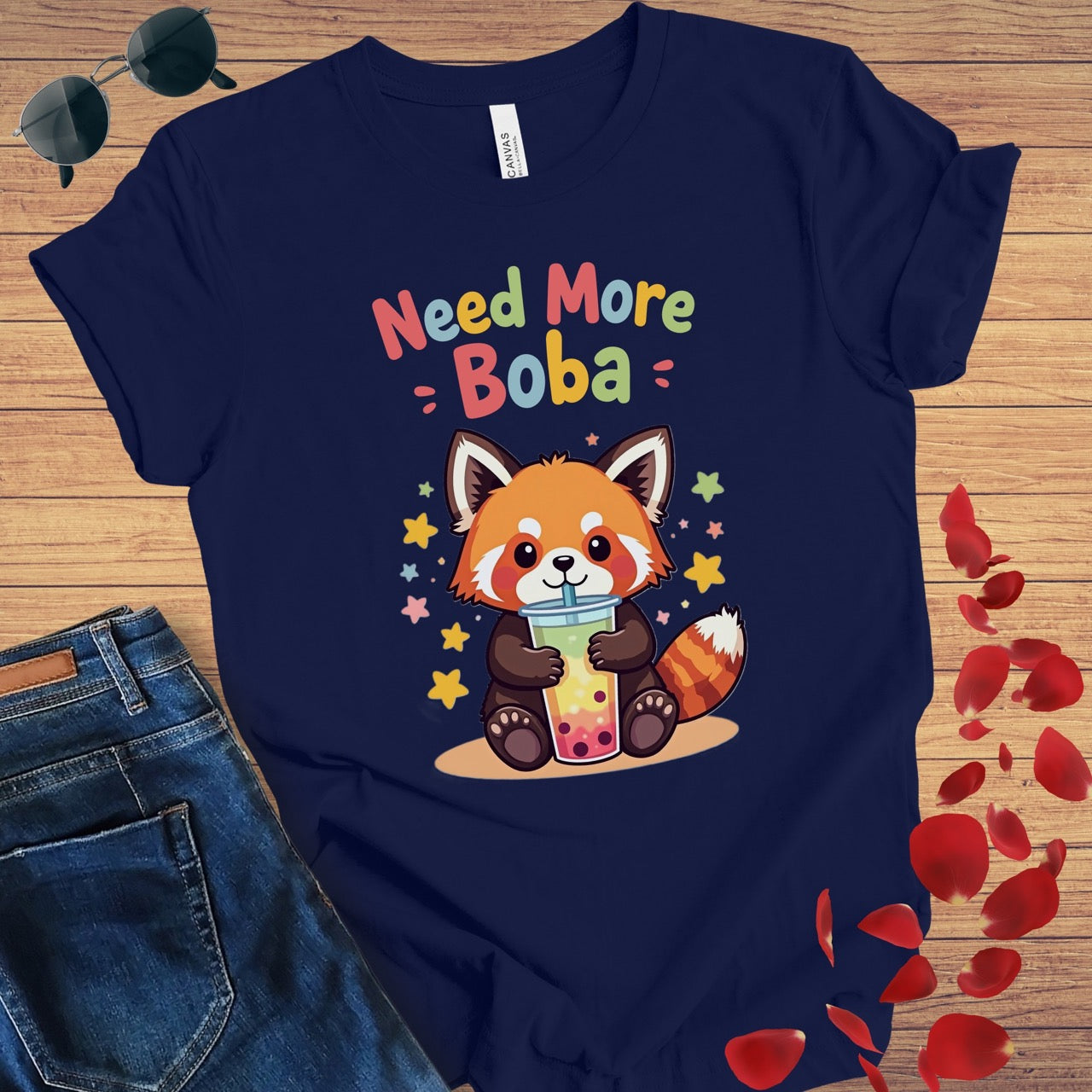 Need More Boba Multicolor T-Shirt