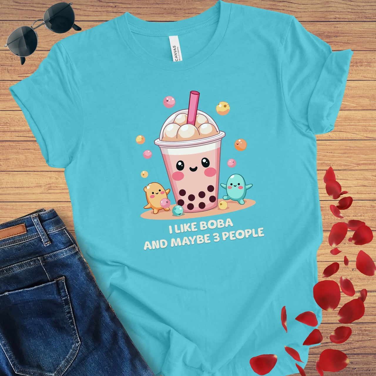 I Like Boba And 3 People T-Shirt