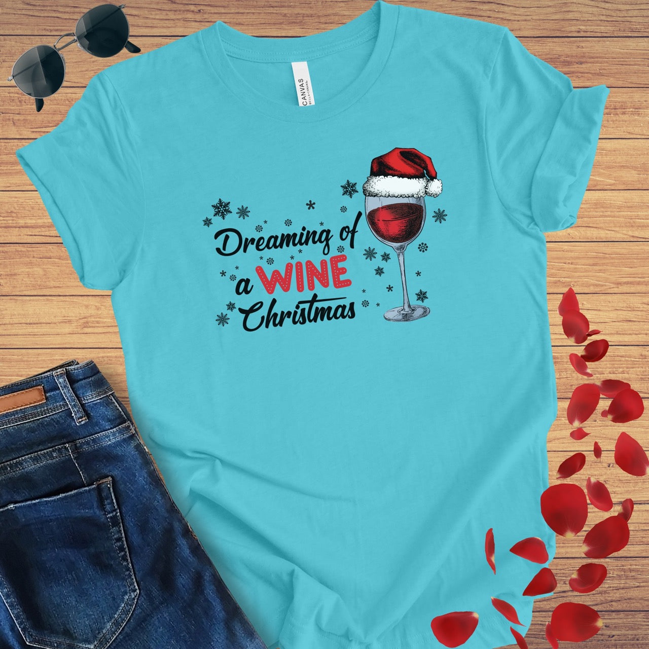 Dreaming Of A Wine Xmas T-Shirt