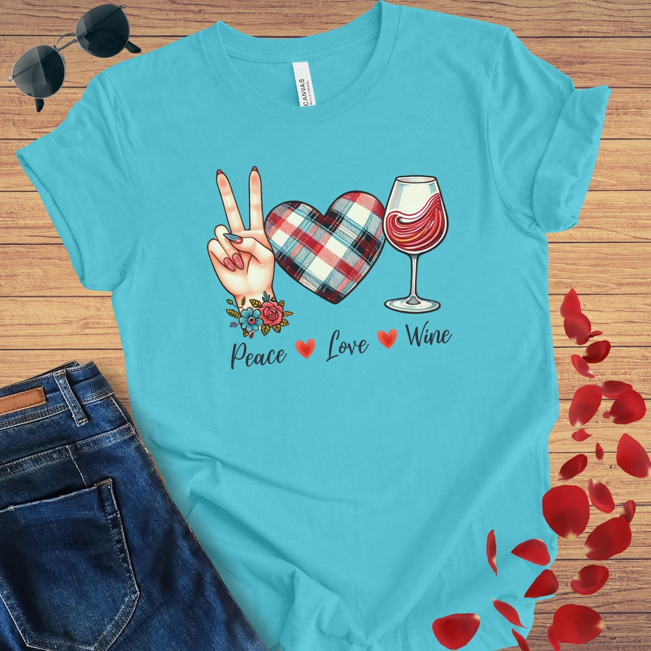 Peace Love Wine T-Shirt