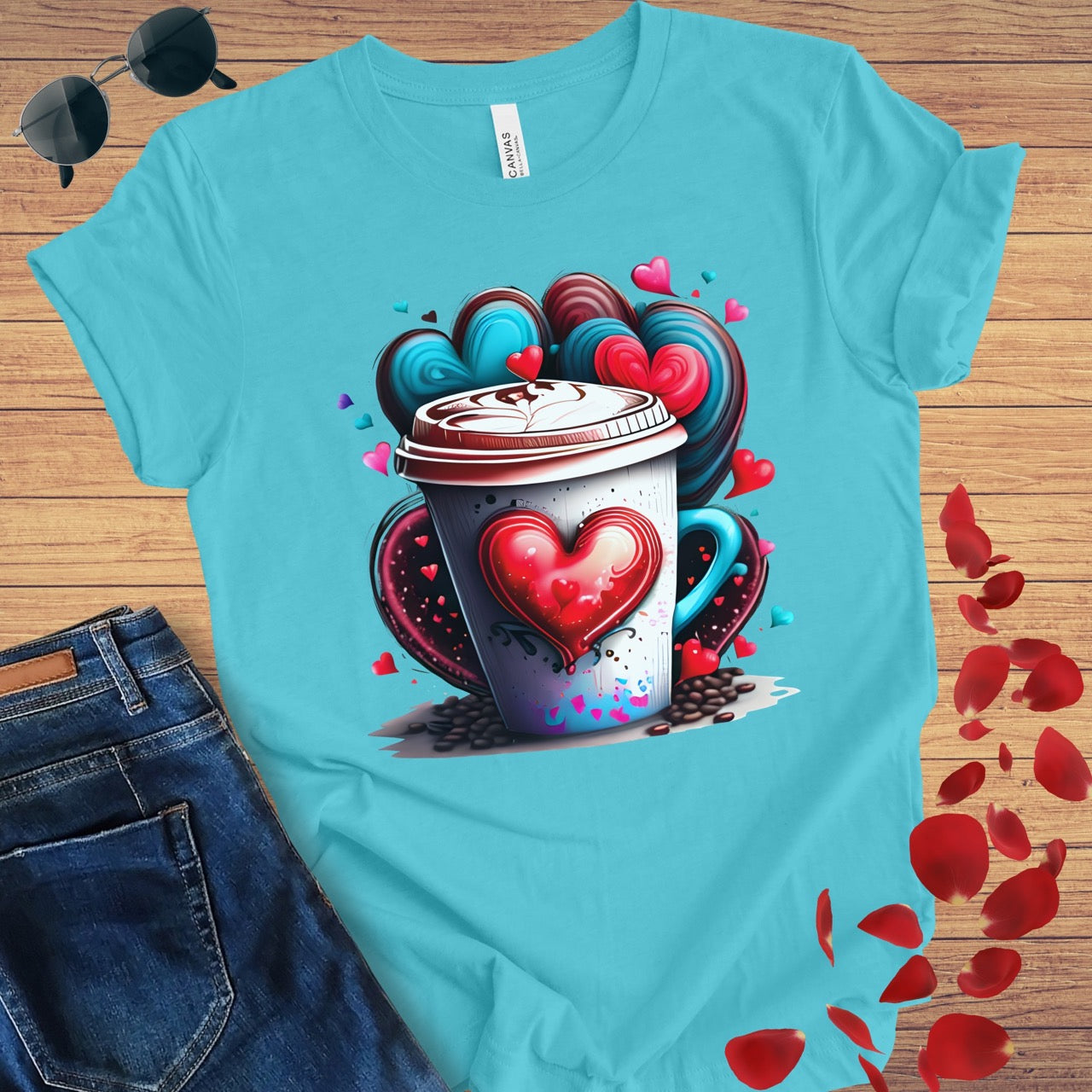 Heart Coffee Cup T-Shirt