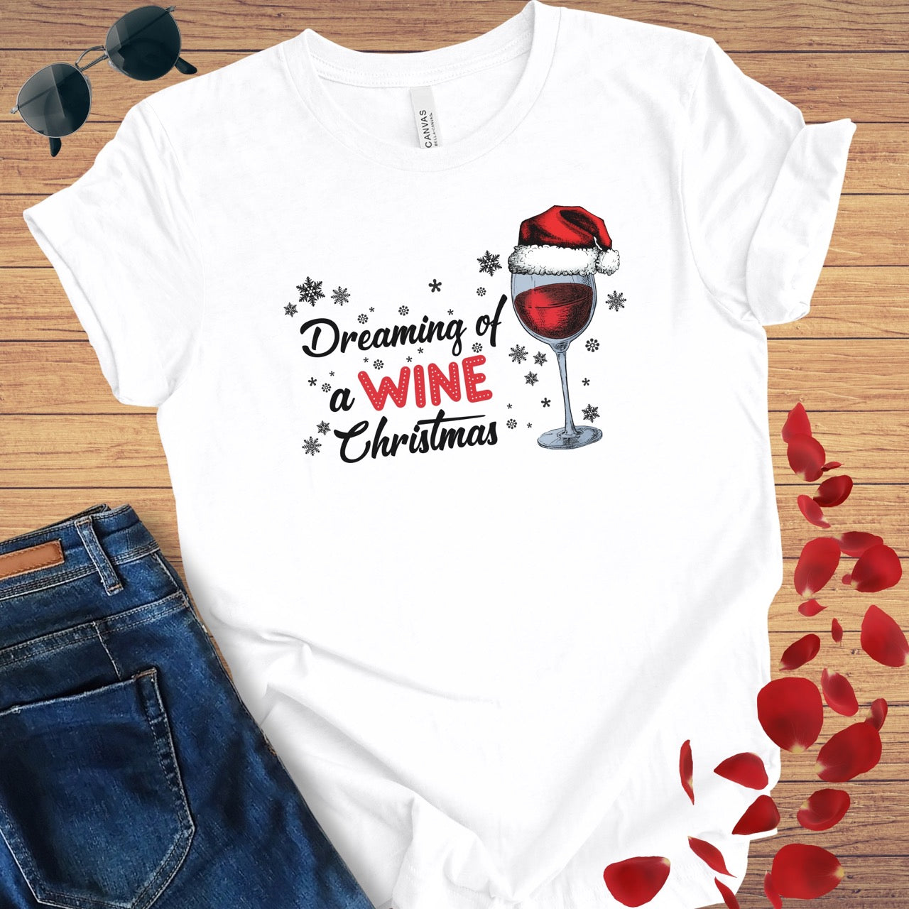 Dreaming Of A Wine Xmas T-Shirt