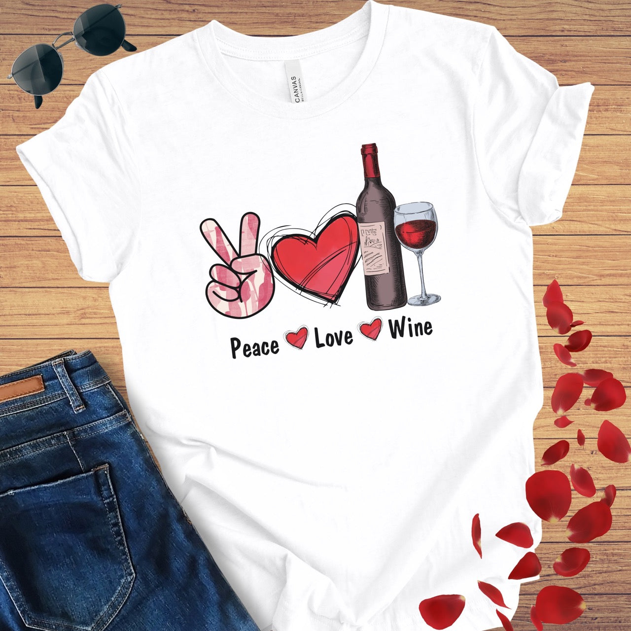 Peace Love Wine T-Shirt