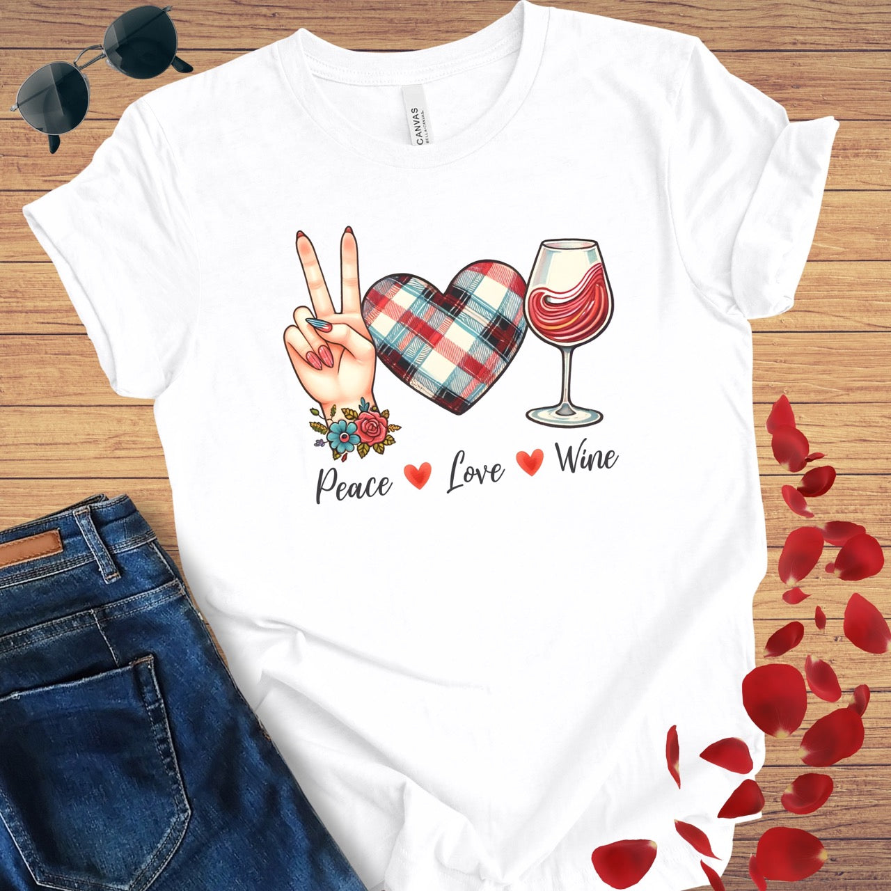 Peace Love Wine T-Shirt