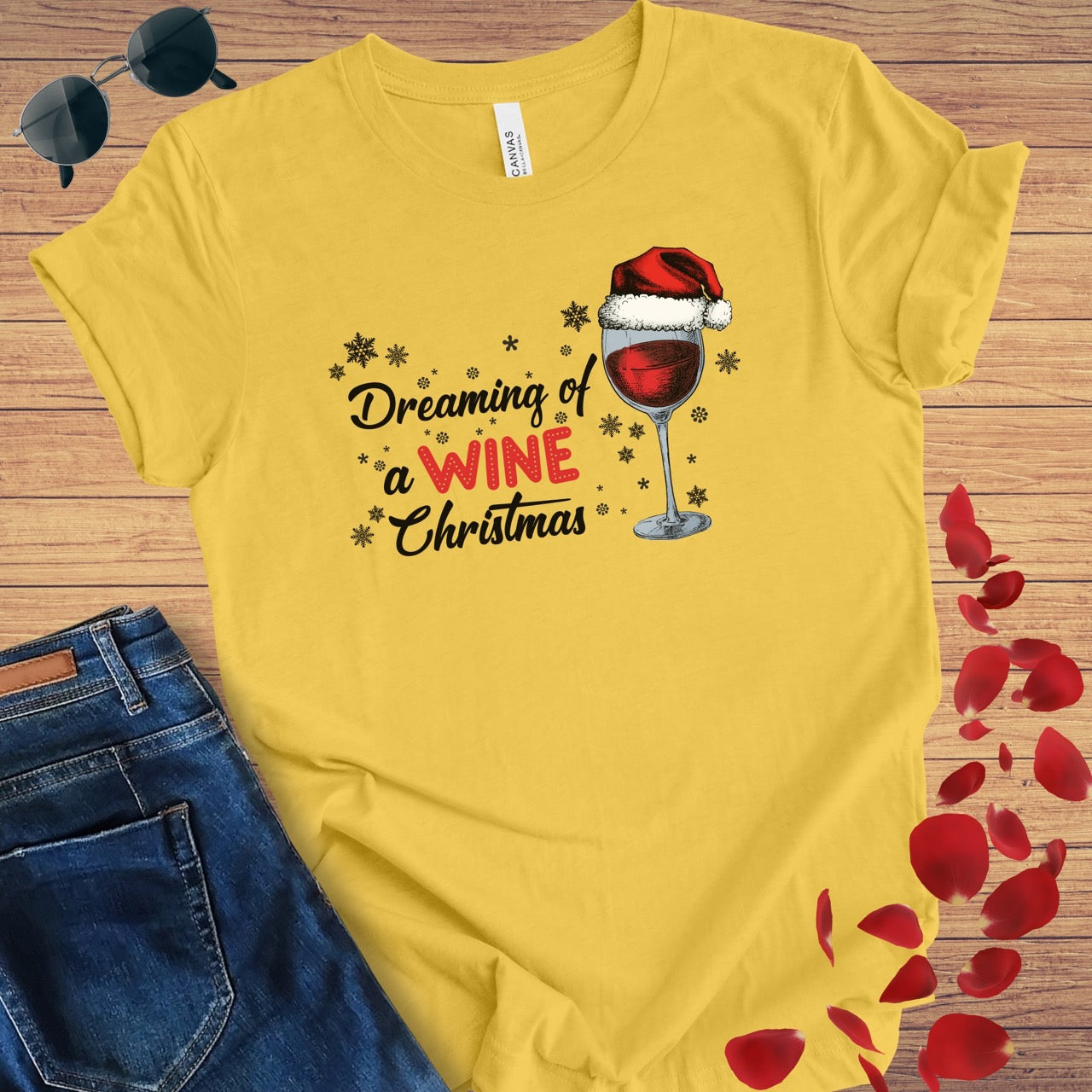 Dreaming Of A Wine Xmas T-Shirt