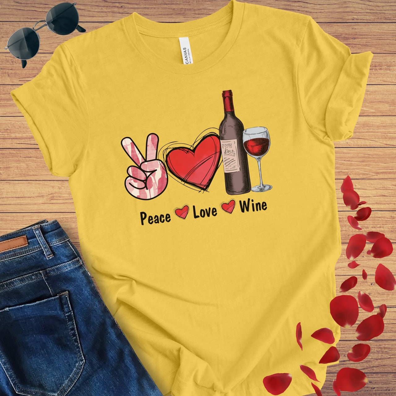 Peace Love Wine T-Shirt