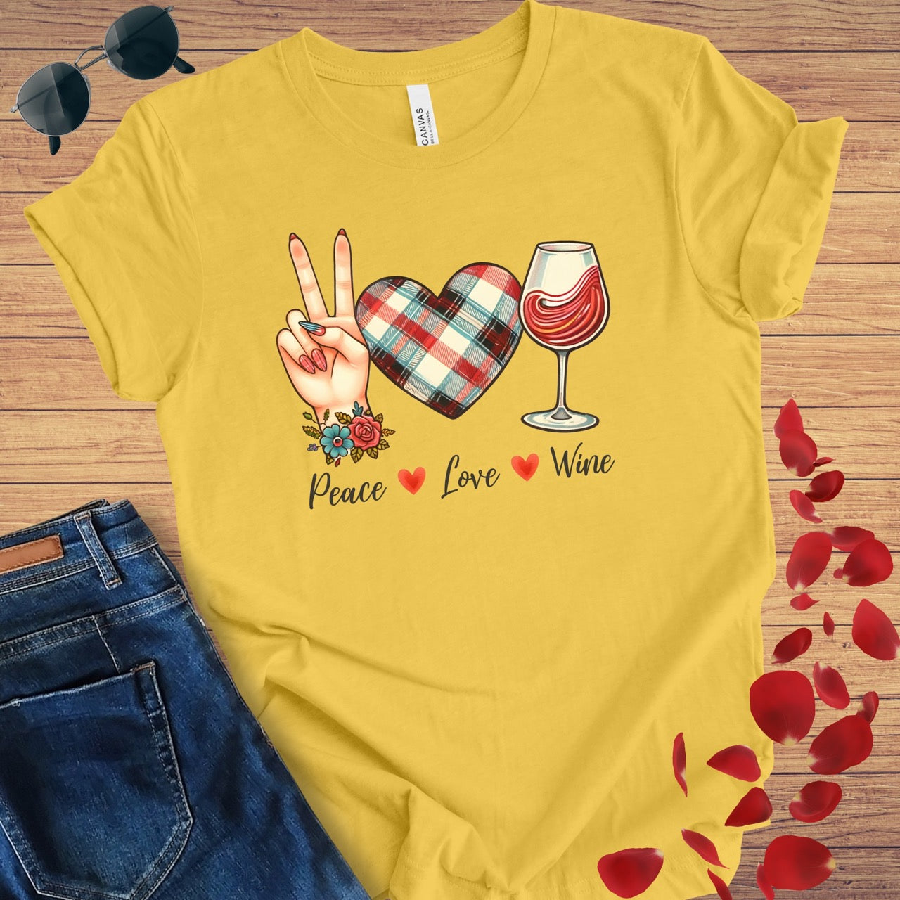 Peace Love Wine T-Shirt