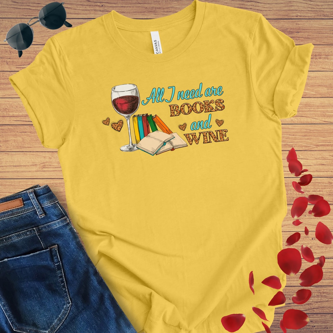 Wine & Books T-Shirt