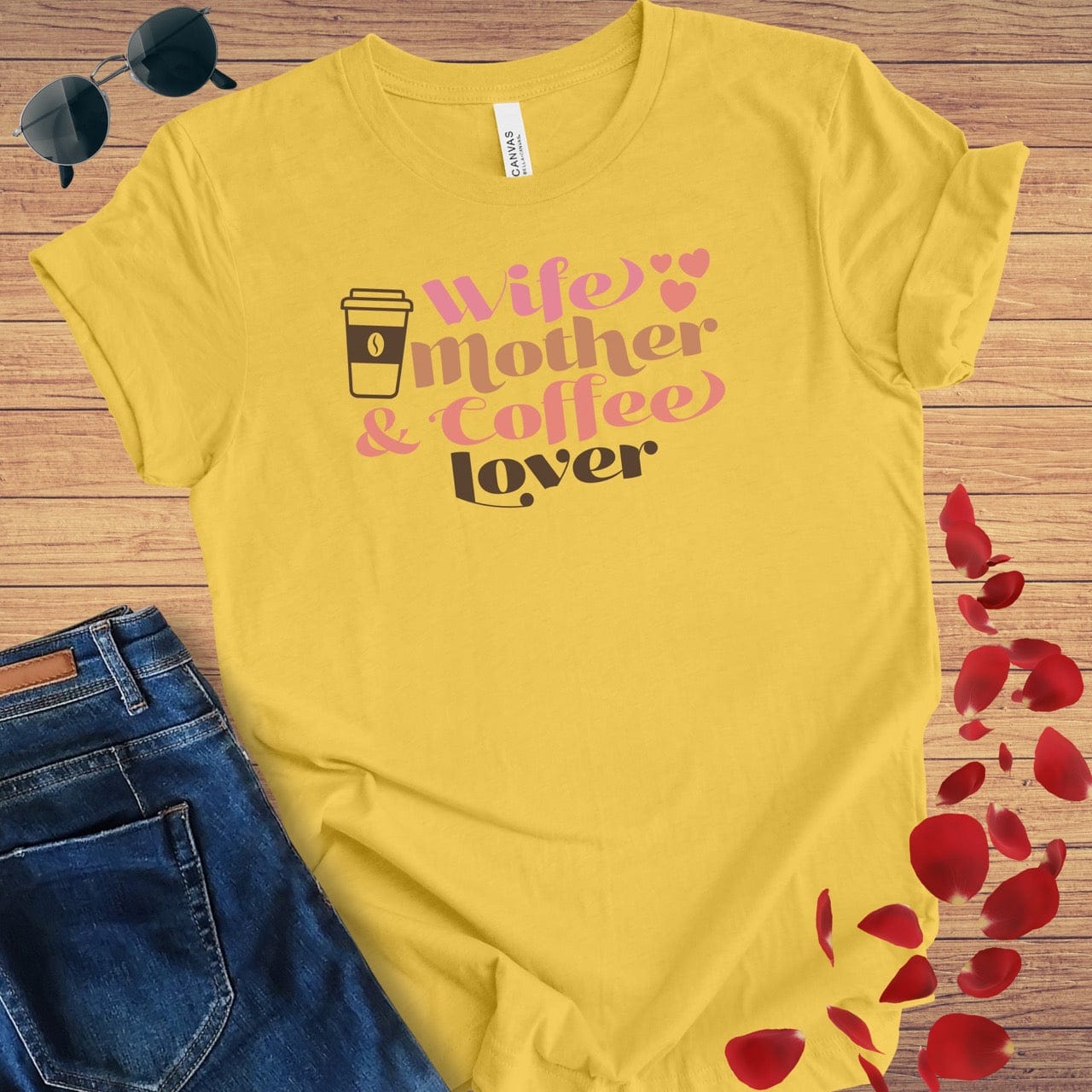 Wife Mother Coffee Lover T-Shirt